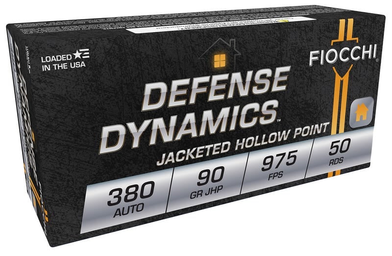 Fiocchi Defense Dynamics Brass .380 ACP 90-grain JHP