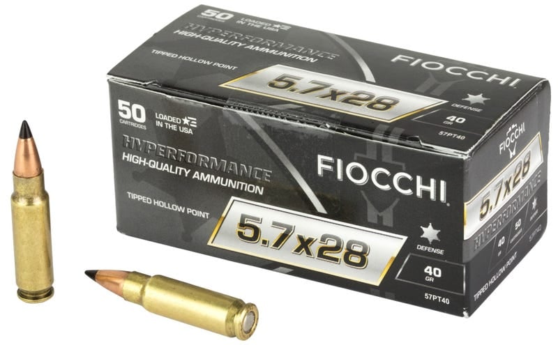 Fiocchi Hyperformance 5.7x28 Ammo 40 Grain Tipped Hollow Point (THP)