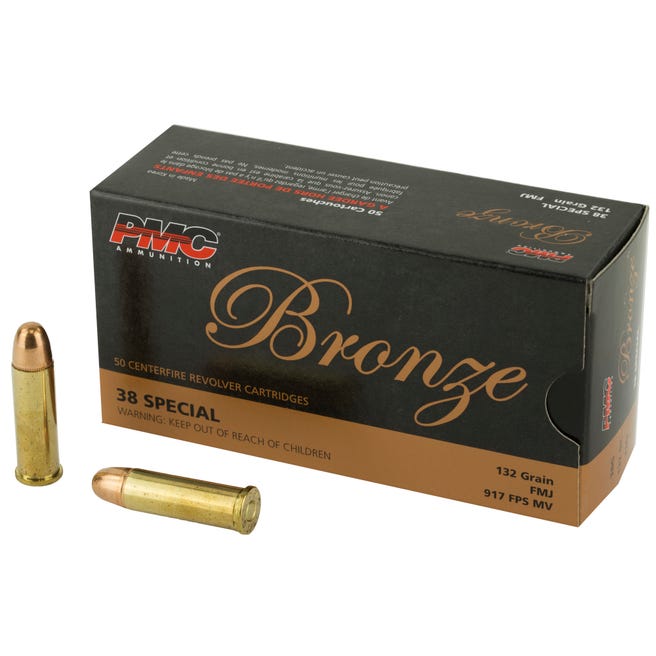 PMC Ammunition Bronze Brass 38 Special 132-Grain FMJ